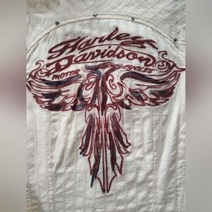 Harley Davidson Ladies Snap Up Blouse.  Size XL.  Long Sleeves.